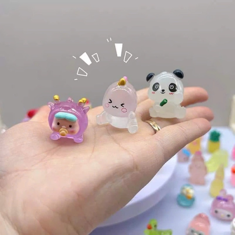 Combo 50 Túi charm phát sáng Blindbag, túi charm DẠ QUANG túi mù, quà tặng học sinh