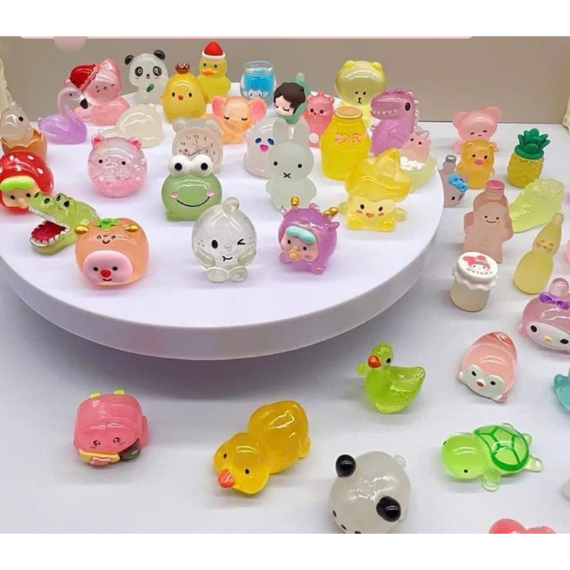 Combo 50 Túi charm phát sáng Blindbag, túi charm DẠ QUANG túi mù, quà tặng học sinh