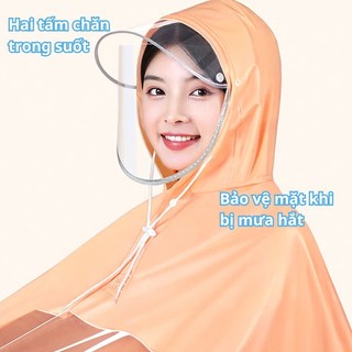 Áo Mưa Cánh Dơi Cao Cấp Vải Dù Dày Dặn – Có Kính Chắn Gió, Mặt Trước Trong Suốt Xem Đồng Hồ Dễ Dàng