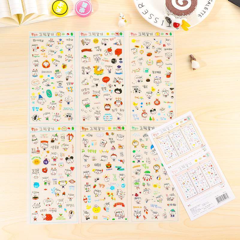 Combo 6 Miếng Dán Trang Trí Sticker Trang Trí Sticker Phong Cách Hàn ...