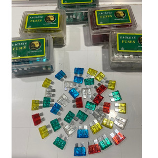 Combo 10 Cầu chì ô tô các loại, cầu chì chân dẹp 10A, 15A, 20A, 25A, 30A.