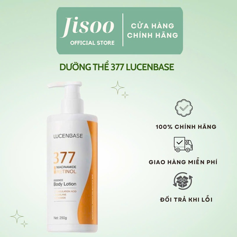 Dưỡng Thể Lucenbase 377 Niacinamide + Retinol Essence Body Lotion Dưỡng ...