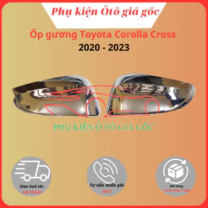 Ốp Gương chiếu hậu xe Toyota Corolla Cross 2020 - 2022, 2022, 2023, 2024, 2025 Mạ Crom cao cấp, sáng bóng