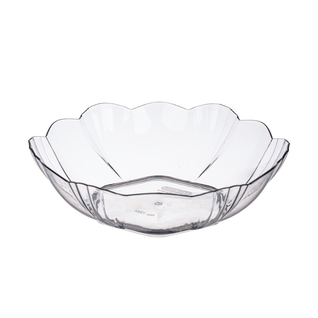Đĩa đựng trái cây, Đĩa đựng thực phẩm, Đĩa hoa 6 cánh trong suốt chính hãng Việt Nhật (mã 1265)