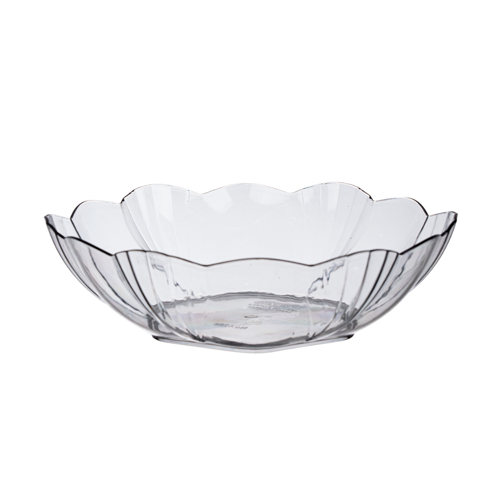 Đĩa đựng trái cây, Đĩa đựng thực phẩm, Đĩa hoa 6 cánh trong suốt chính hãng Việt Nhật (mã 1265)
