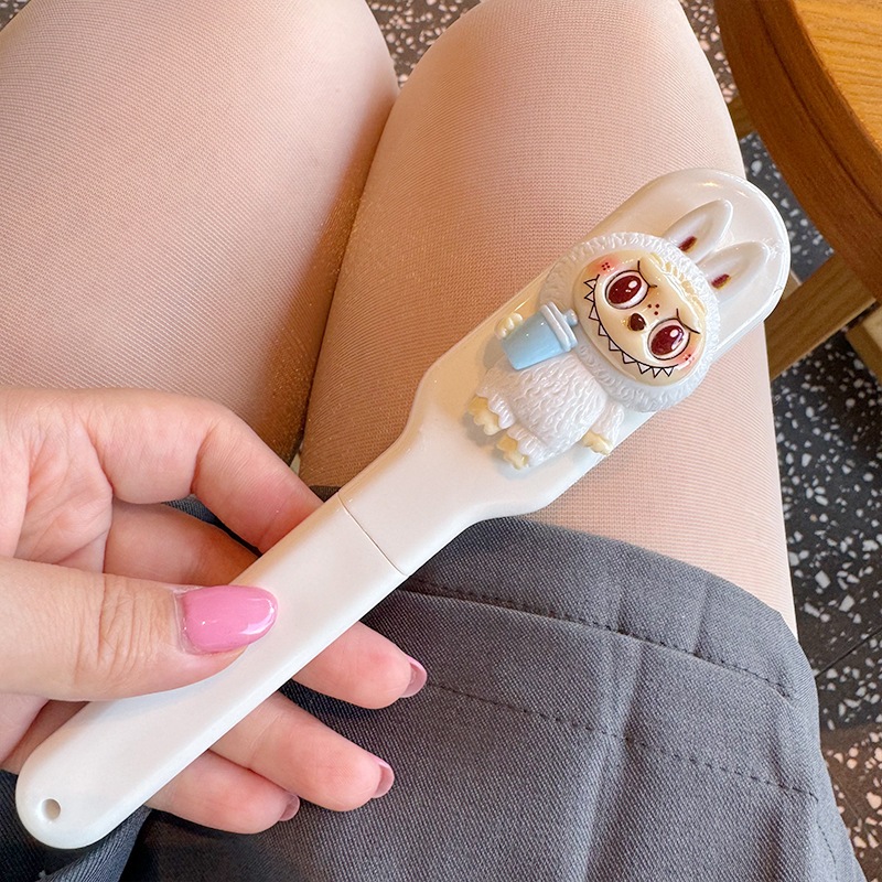 Lược Dài Gấp Gọn Hoạt Hình Thú Labubu Hottrend Dễ Thương Xinh Xắn Phụ Kiện Làm Đẹp Tóc Empoli