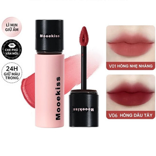 [HỎA TỐC MOOEKISS] Son Kem Mooekiss Loại Son sáng da Son bóng mỏng nhẹ dưỡng ẩm tint lì không khô môi 3g