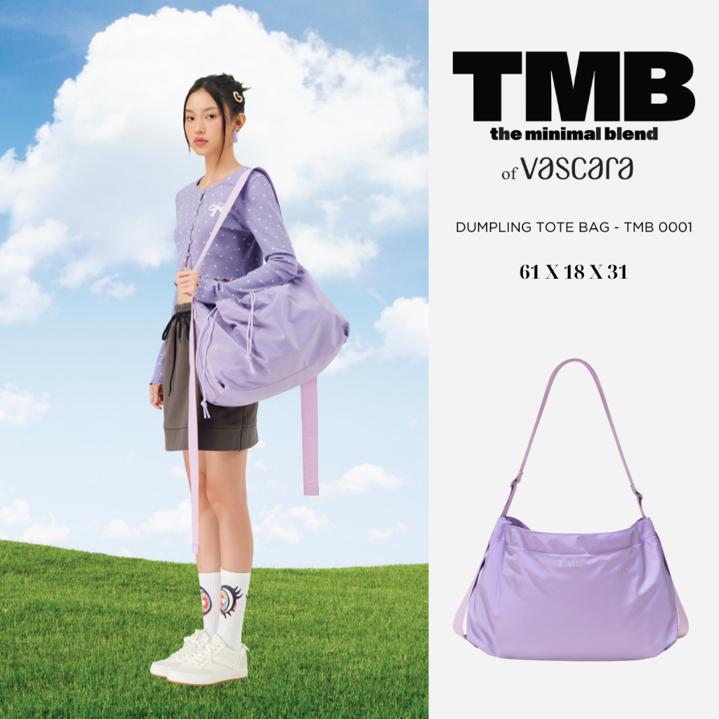 Túi vải đeo chéo dây rút lớn DUMPLING TOTE BAG màu tím TMB 0001 - TMB ...
