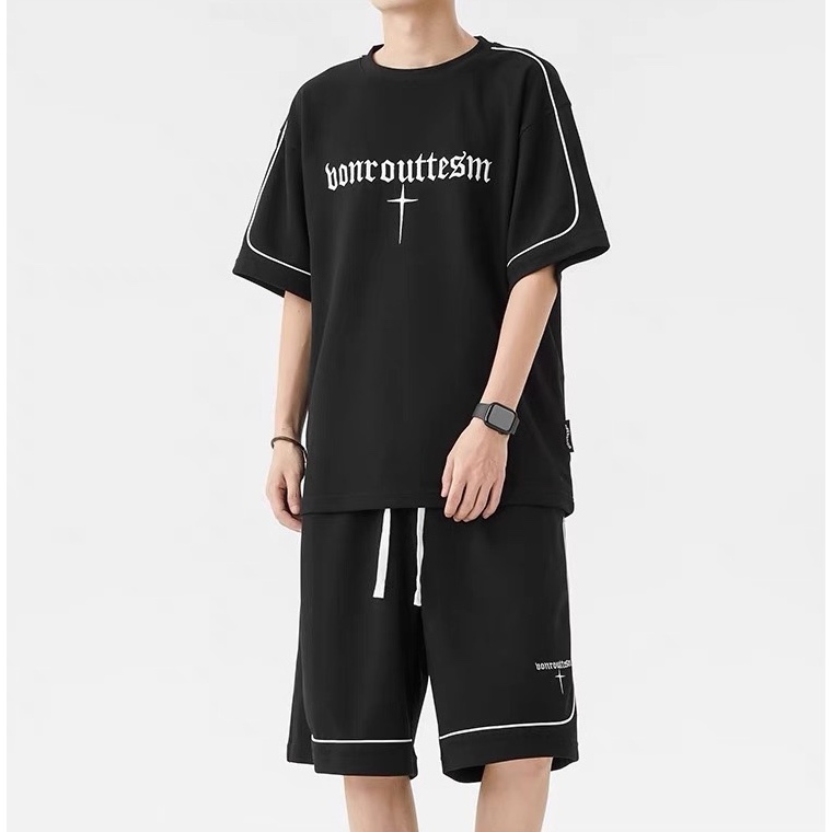 Bộ đồ thu đông thun lạnh, set bộ đồ mặc nhà thu đông len mỏng bo gấu phong cách thể thao - unisex SSL