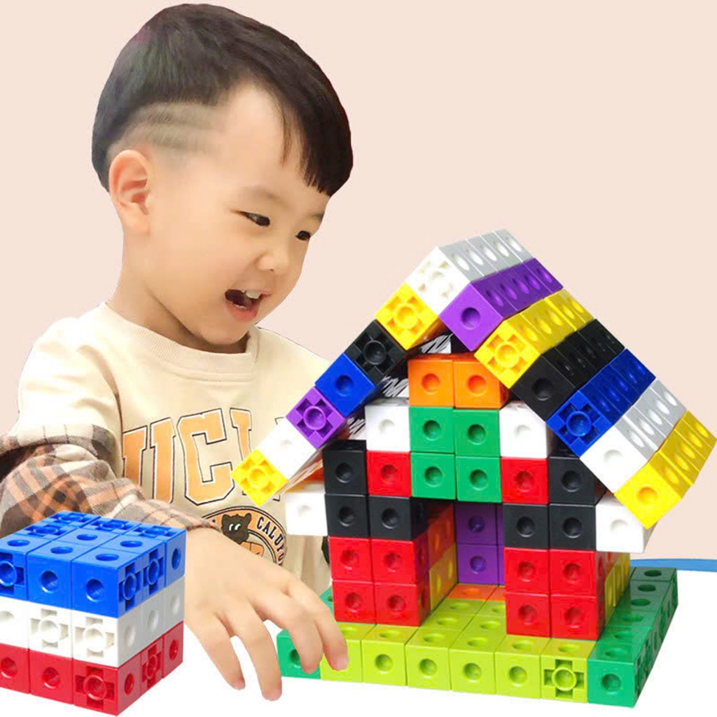 Ảnh Bộ Đồ Chơi Xếp Hình Thông Minh Number Blocks Hình Vuông 100 Viên Nhựa PP Cao Cấp Chính Hãng Amalife 2