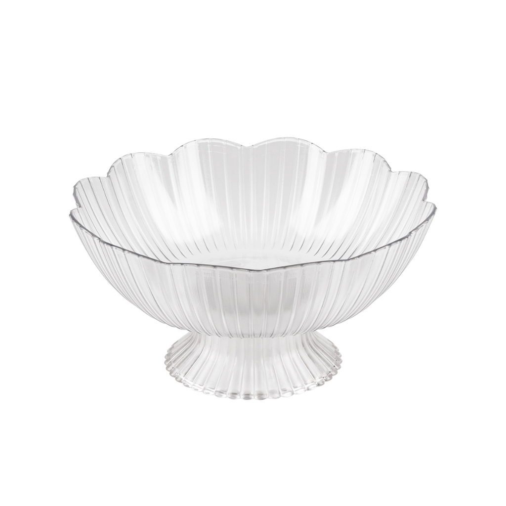 Đĩa Đựng Trái Cây, Đĩa Đựng Thực Phẩm, Đĩa Nhựa Chân Đế Cao Trong Suốt Chính Hãng Việt Nhật (mã 1263)