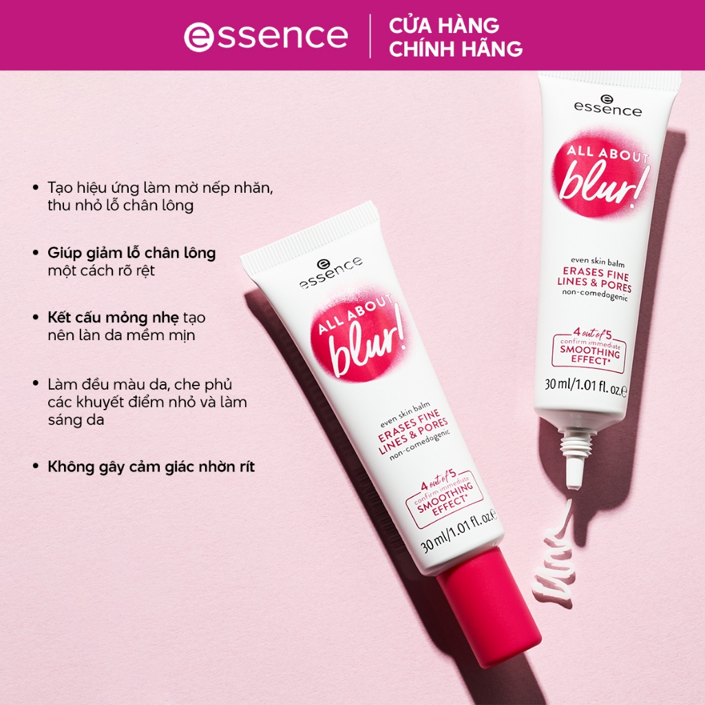 [HSD: 04/27] Kem lót làm đều màu da Essence ALL ABOUT blur! even skin balm 30ml