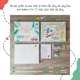 TỔNG HỢP- Tranh tô màu theo số, Tranh sơn dầu số hóa tự tô NÀNG THƠ, có khung, kích thước 40x50cm