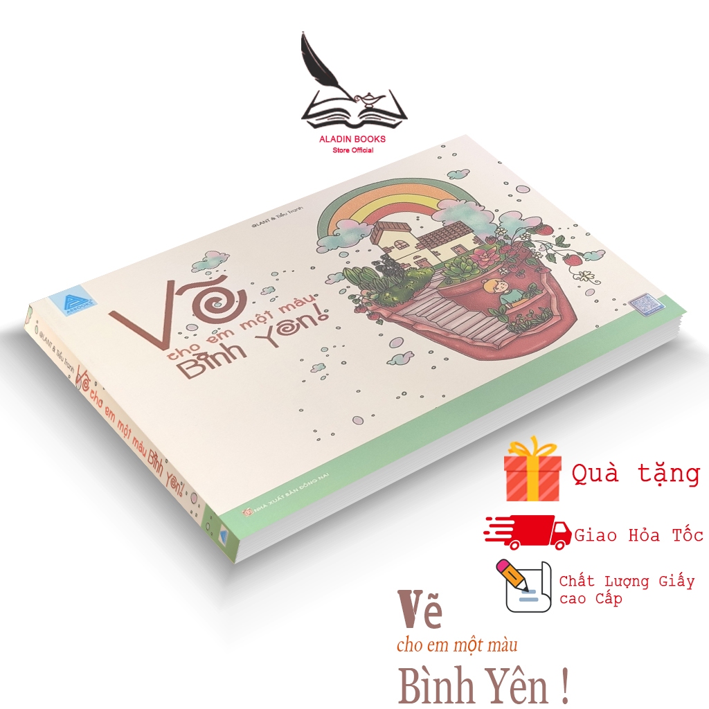 Sách-Vẽ Cho Em Một Màu Bình Yên-Lant-Tiểu Tranh-Chất Liệu Giấy Cao Cấp