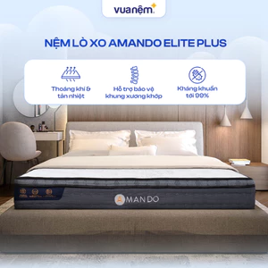 Nệm Lò xo túi độc lập giảm tiếng ồn Amando Elite Plus A - Đệm lò xo cao cấp