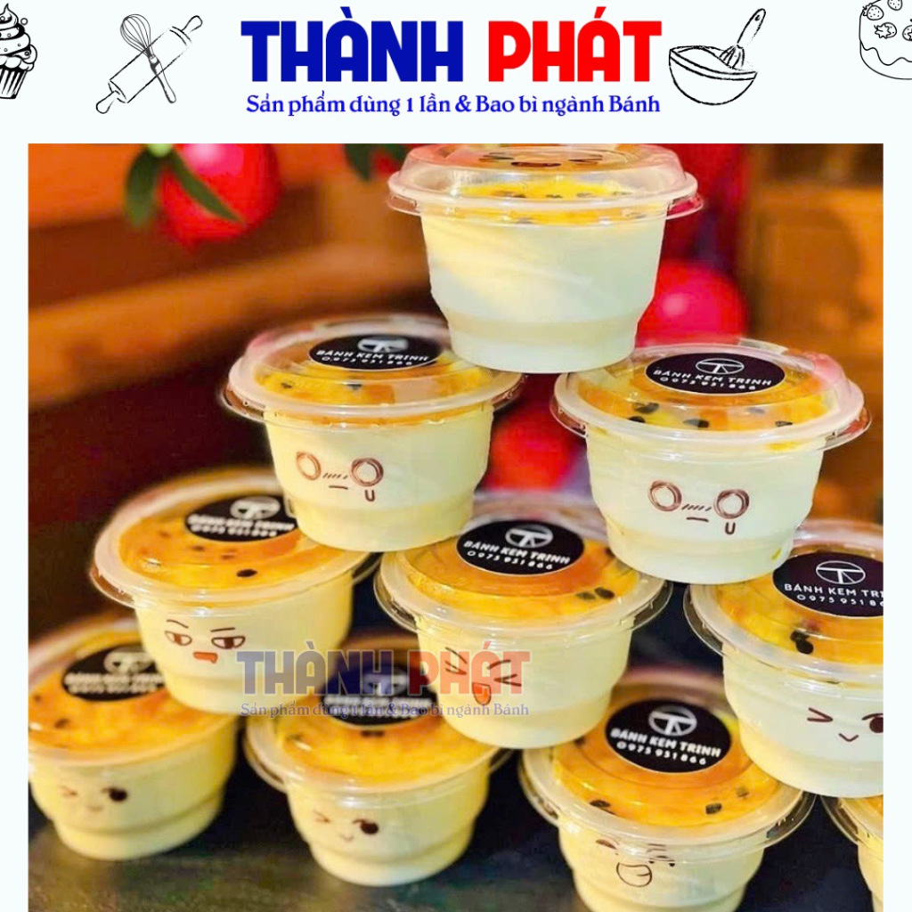 100 Ly pudding nhọn đựng pudding - ly rau câu 100ml - Ly rau câu 857 ...