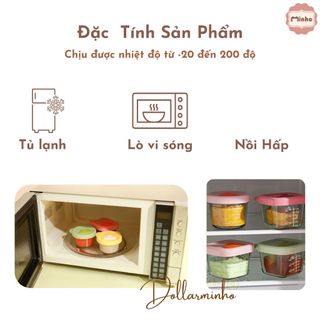 Hộp đựng đồ ăn dặm, hộp thủy tinh, giúp bảo quản đồ ăn cho bé