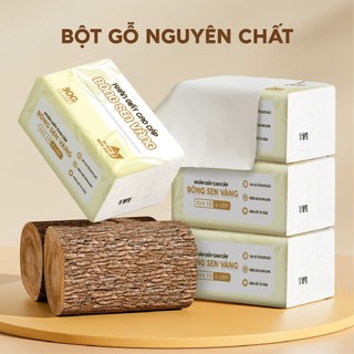 Giấy ăn cao cấp Bông Sen Vàng 4 lớp mềm mịn, an toàn, tiện lợi.