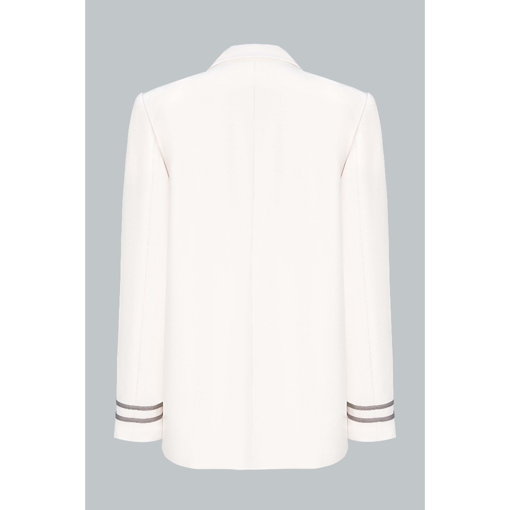 Sét áo blazer dáng suông ve mèo 5B07.2408K, Chân váy đè dây gấu A 4S27.2408K thiết kế bởi JM Dress Design