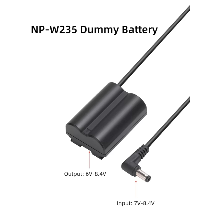 Topcine D-Tap naar NP-W235 Dummy Batterij naar Ptap Camera Power Adapter Compatibel voor Fujifilm X-S20 GFX 50S II / 50SII GFX 100S X-H2S / XH2S X-T4 / XT4 X-T5 / XT5 Camera's