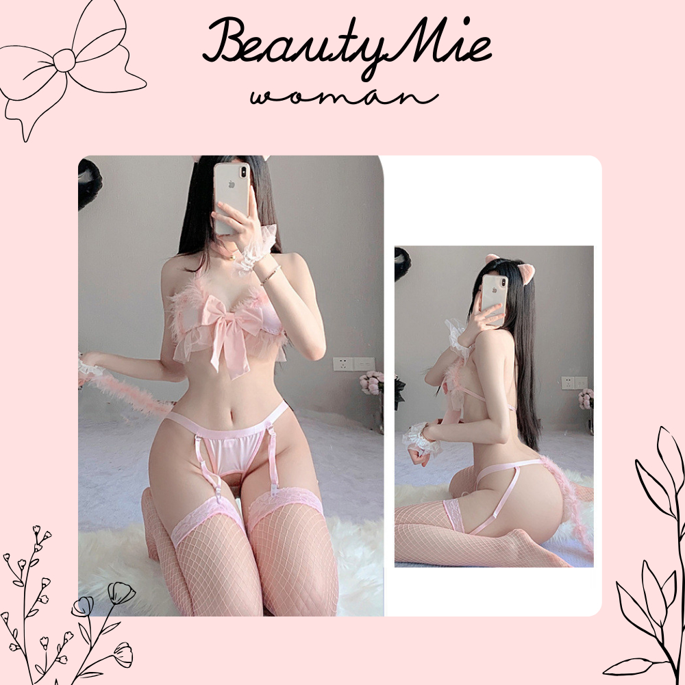 Cosplay 5 Chi Tiết Mèo Nhỏ Sexy Quến Rũ Dễ Thương. Đồ Ngủ sexy Đáng Yêu-DN11