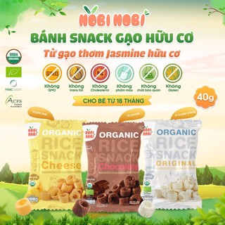 Bánh snack gạo hữu cơ Nobi Nobi 40g cho bé từ 18 tháng tuổi