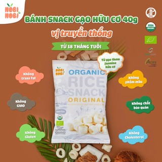 Bánh snack gạo hữu cơ Nobi Nobi 40g cho bé từ 18 tháng tuổi
