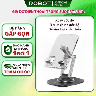 Giá Đỡ Điện Thoại Máy Tính Bảng ROBOT RT-US09 Gấp Gọn Điều Chỉnh Linh Hoạt Xoay 360 Độ