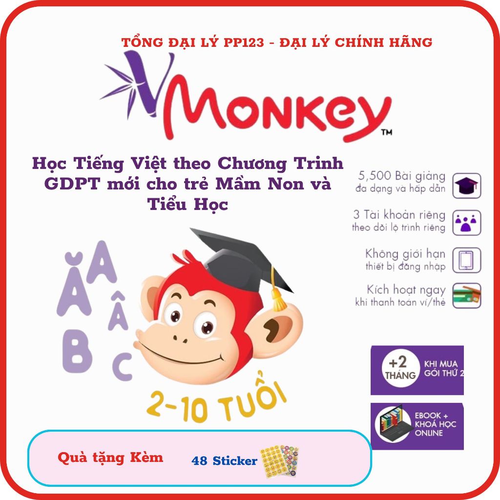 Vmonkey-Học Tiếng Việt cho bé 1-10 Tuổi | Shopee Việt Nam