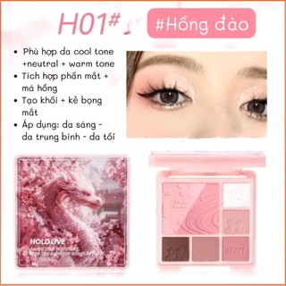 [HOLD LIVE] Bảng Phấn Mắt Kèm Má Hồng  HOLD LIVE CON RỒNG Pink Mist Dream 14g (HL734)