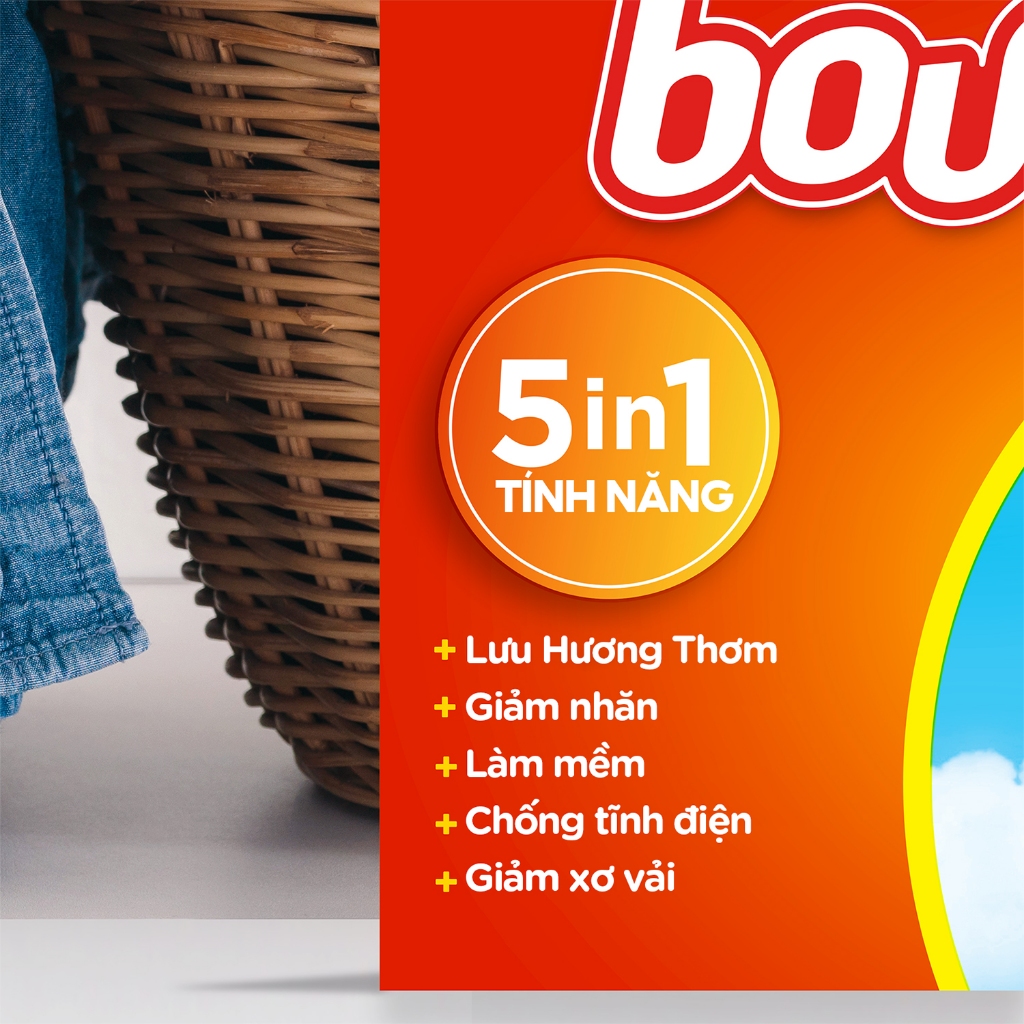 Ảnh Giấy Sấy Thơm Quần Áo BOUNCE Sheets Linen Hộp 80/120 Tờ 1