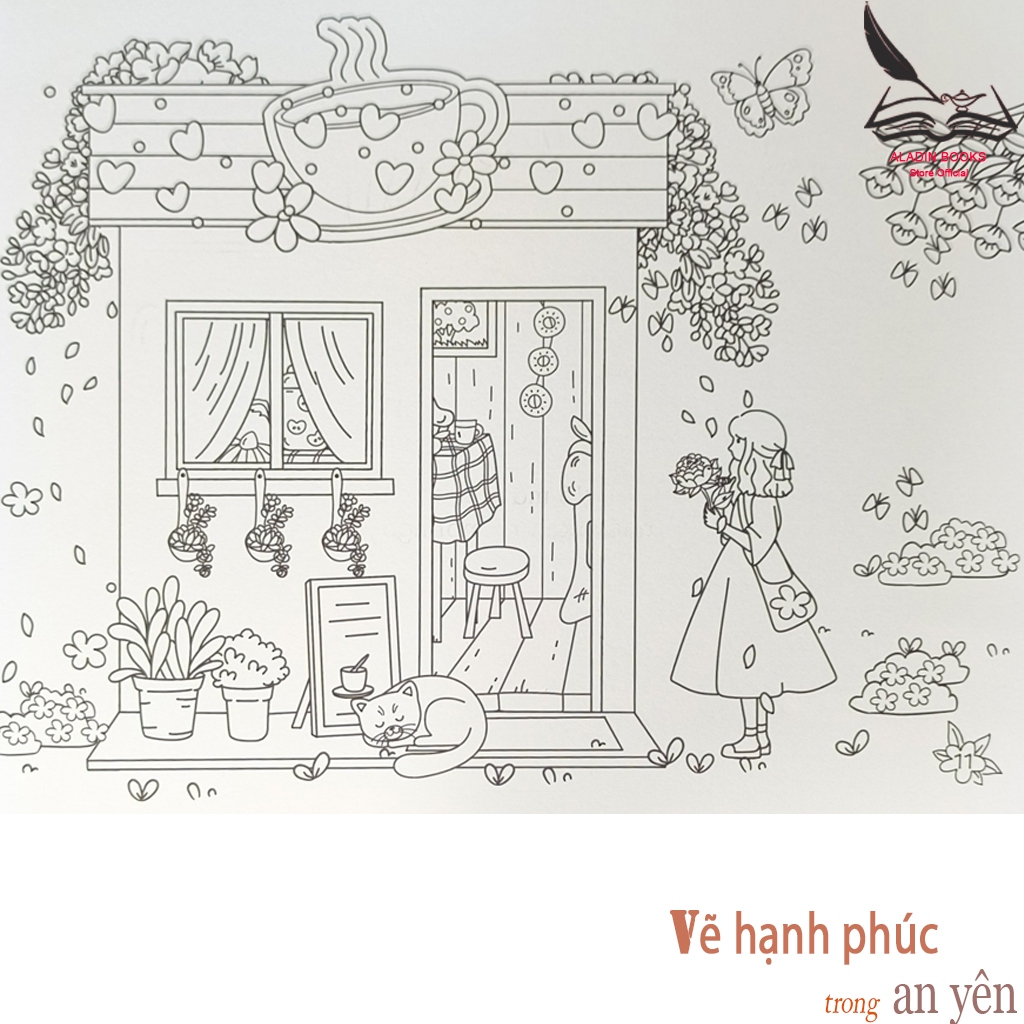 Sách- Vẽ Hạnh Phúc Trong An Yên-Lant-Tiểu Tranh-Chất Liệu Giấy Cao Cấp