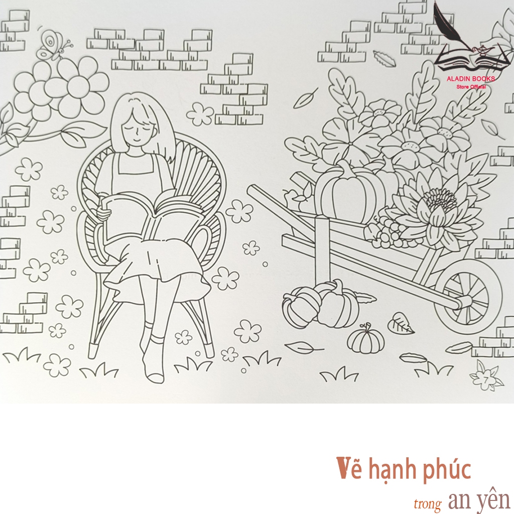 Sách- Vẽ Hạnh Phúc Trong An Yên-Lant-Tiểu Tranh-Chất Liệu Giấy Cao Cấp