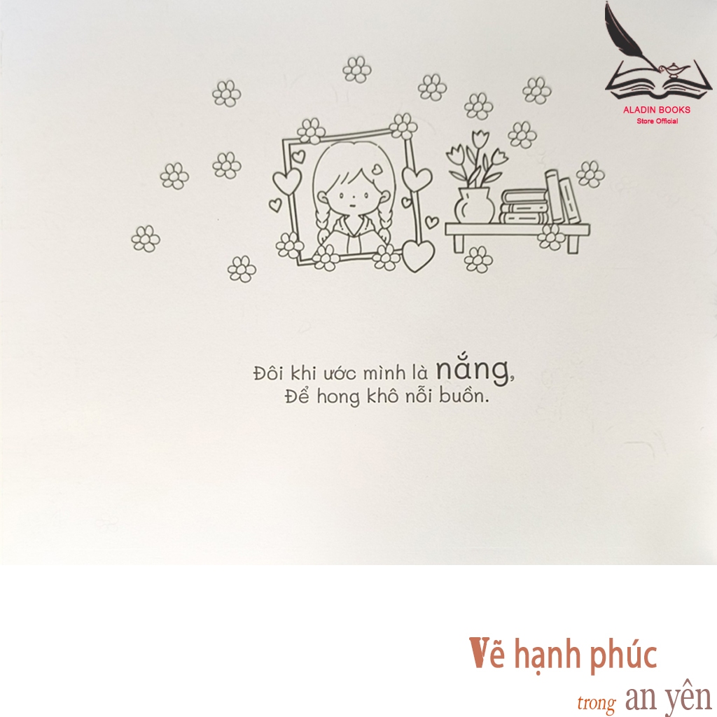 Sách- Vẽ Hạnh Phúc Trong An Yên-Lant-Tiểu Tranh-Chất Liệu Giấy Cao Cấp