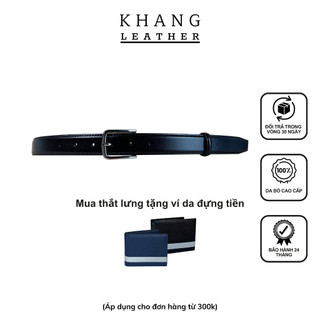 Thắt lưng nam da bò nhập khẩu cao cấp chính hãng mặt khóa gài hợp kim chống gỉ, lỗi 1 đổi 1 ovan menswear