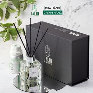 Bộ sản phẩm Tinh dầu nước hoa JALIN kèm lọ thủy tinh và que - Lọ vuông/tròn dung tích 100ml