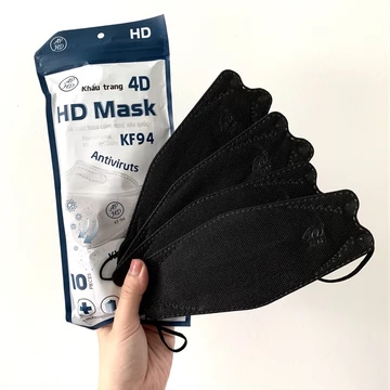 [SET 10 CÁI] Khẩu trang 4D HD MASK AN PHONG Khẩu Trang KF94 Màu Đen Phong Cách Hàn Quốc - 4 Lớp Kháng Khuẩn Chống Nắng