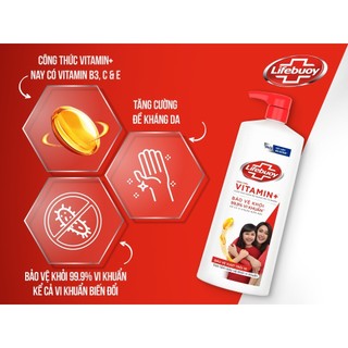 Sữa tắm Lifebuoy Vitamin+ bảo vệ vượt trội 800g