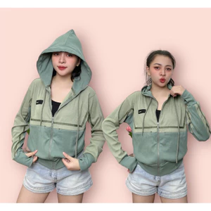 Áo khoác nữ, Mix 2 màu, Vải Gân tăm, dày dặn vừa, mềm mát, chống nắng, 6 túi - Q3