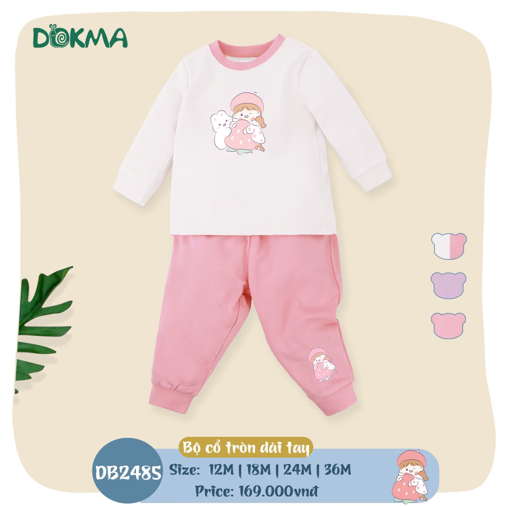 (8-13kg, 6-36M) Bộ Cotton, Nỉ Dài Tay Dokma DB1298 DB2441 DB2451 DB2689 DB3183 DB3165
