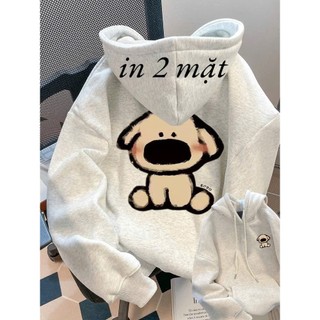 Áo hoodie nữ nam khoác nỉ form rộng KONOVA chất liệu nỉ bông ấm áp in chữ PURESO