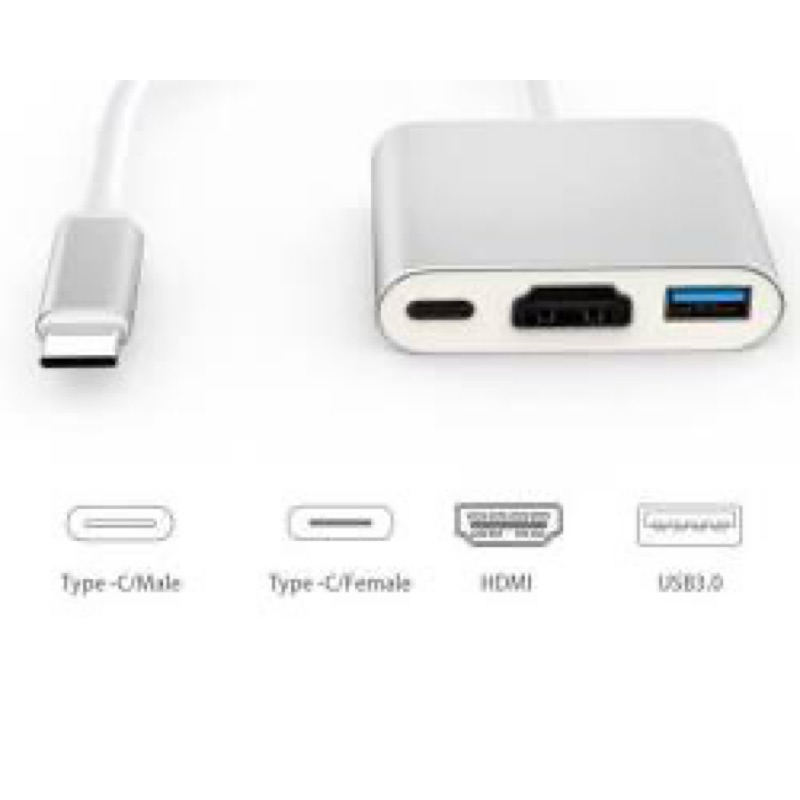 Cáp chuyển Type C ra HDMI, USB 3.0 và Type C chất lượng hoàn thiện ...