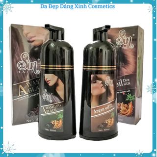 Dầu gội đầu phủ bạc sin hair Nhật Bản 500ml, Sin hair đen, Sin hair Nâu