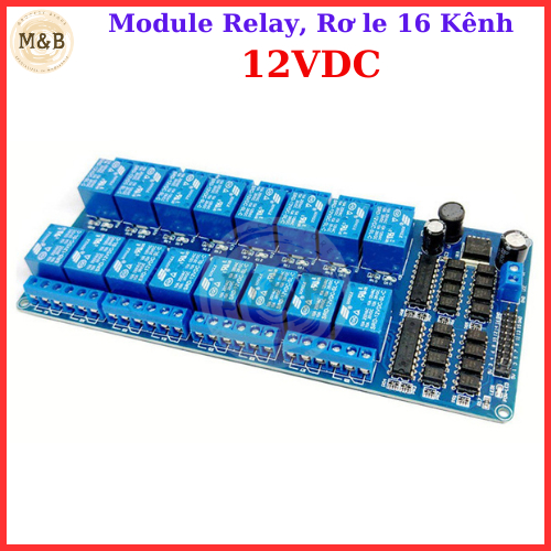 Modul Relay, rơ le, 16 kênh 12V có Opto cách ly | Shopee Việt Nam