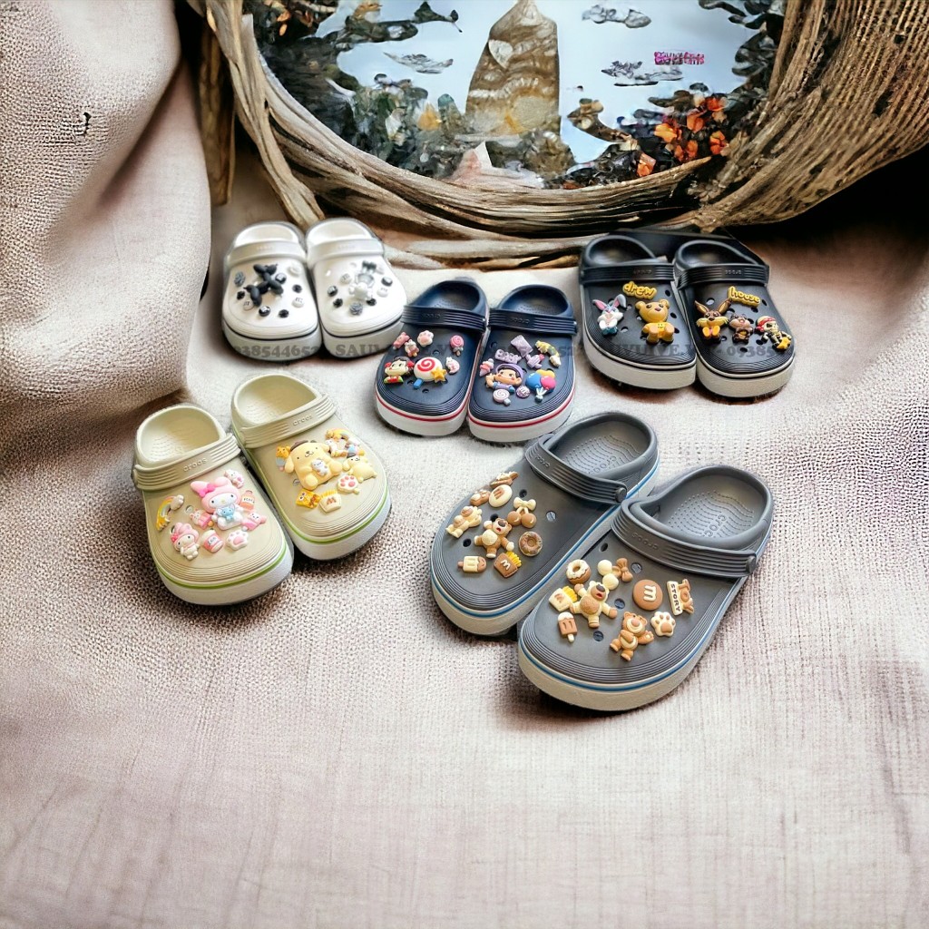 Dép Sục Clean Clogs Unisex Nhựa nguyên đôi - Tặng 10 Jibbitz ngẫu nhiên ...