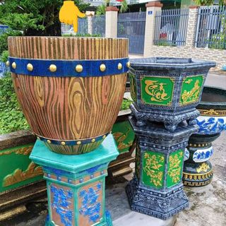Khuôn tròn thống đường kính 50cm giả gỗ hiện đại
