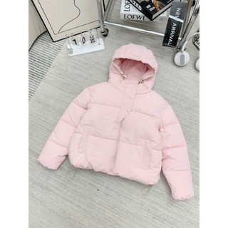 Áo Khoác Phao Vải Tráng Hạt Gạo Có Mũ Nẹp 3 Cúc Bấm Dây Rút Gấu Áo Khoác Phao Nữ Siêu Nhẹ Freesize