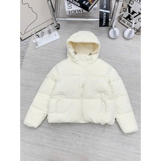Áo Khoác Phao Vải Tráng Hạt Gạo Có Mũ Nẹp 3 Cúc Bấm Dây Rút Gấu Áo Khoác Phao Nữ Siêu Nhẹ Freesize