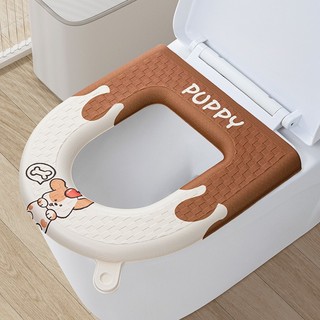 Đệm Lót Bồn Cầu Giữ Ấm Chống Thấm,Chống Vi Khuẩn Bốn Mùa Bằng EVA Chống Thấm  Họa Tiết Xinh Xắn (KT43x39cm)