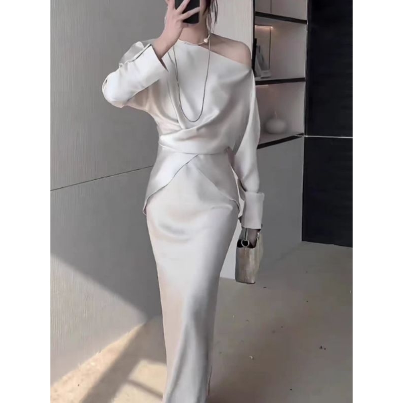 sét lụa đuôi cá sang trọng,thanh lịch (không kèm hoa) | Shopee Việt Nam